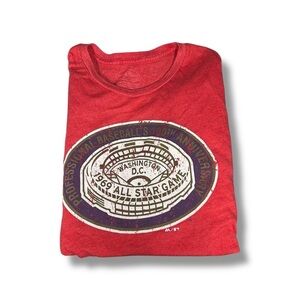 Baseball 100th Anniversary Red Sports Graphic Tshirt Size Large - “Farhana”